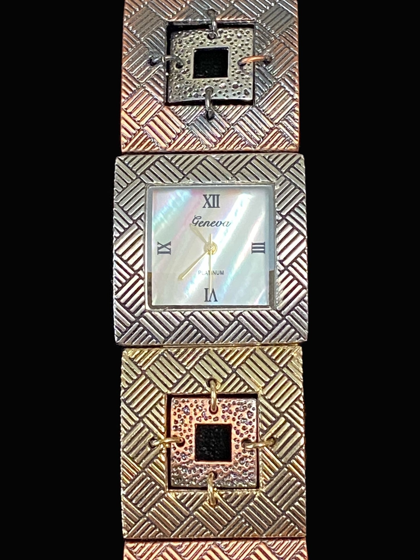 Watch- Gold, Silver and Copper Double Squares