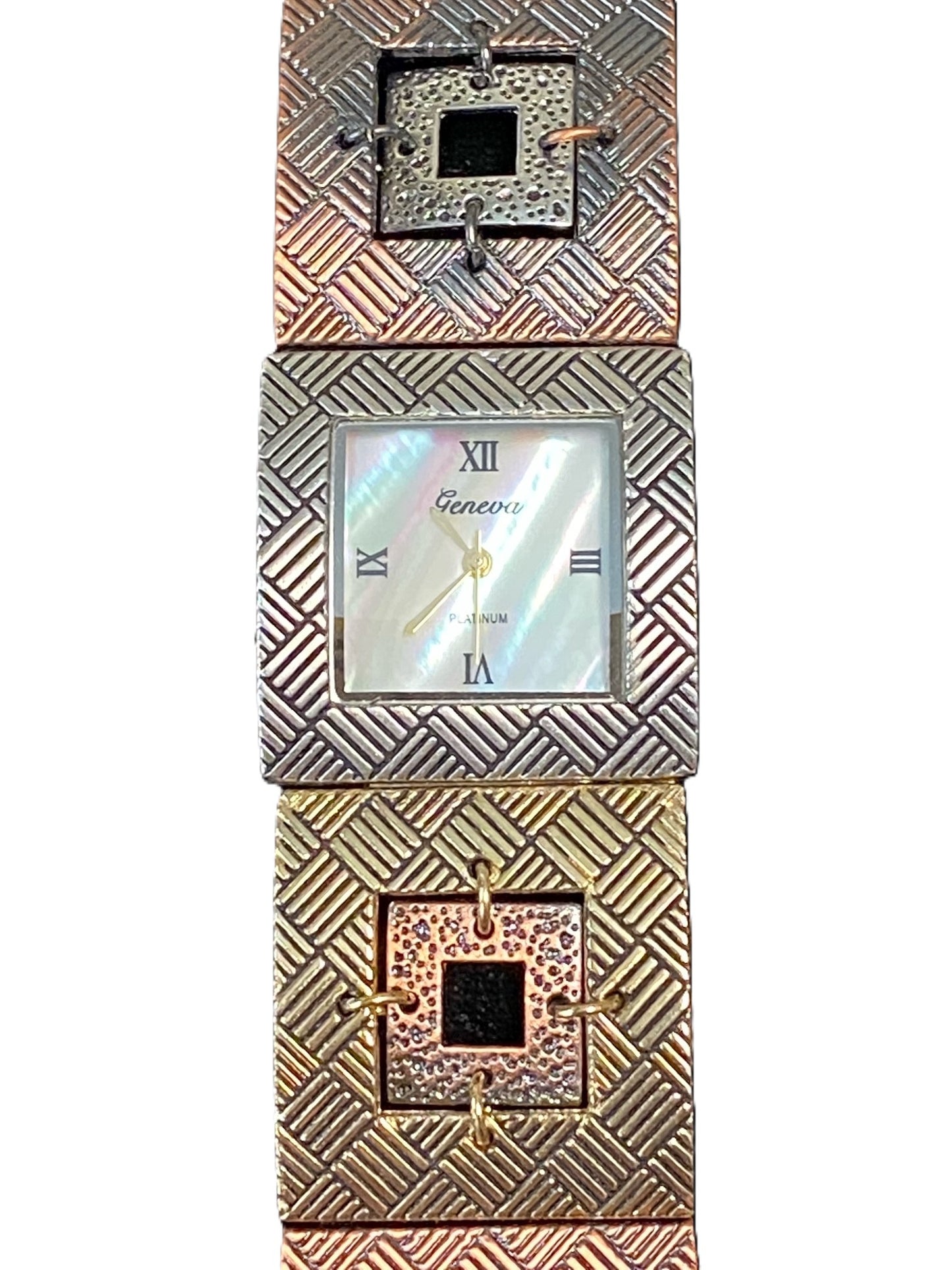 Watch- Gold, Silver and Copper Double Squares