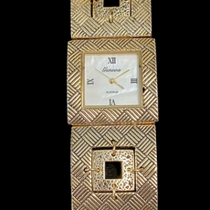 Watch- Gold Double Squares