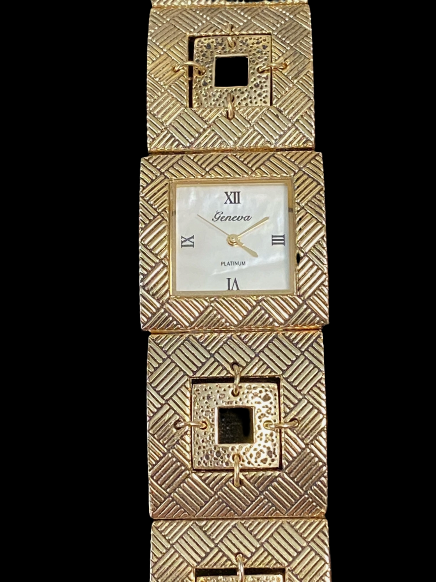 Watch- Gold Double Squares