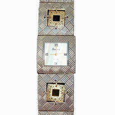 Watch- Silver and Gold Double Squares
