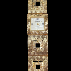 Watch- Gold Double Squares