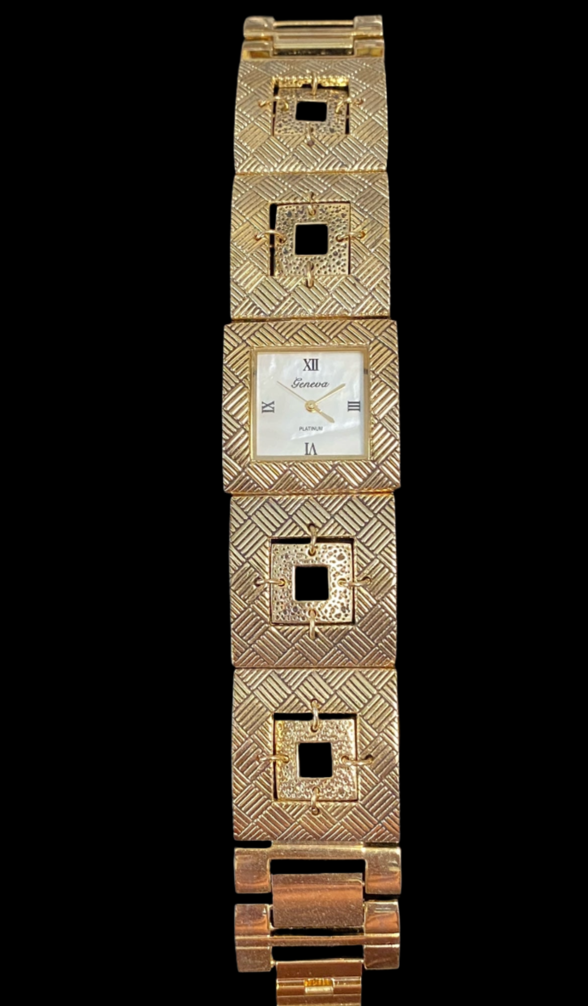 Watch- Gold Double Squares