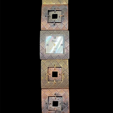 Watch- Gold, Silver and Copper Double Squares