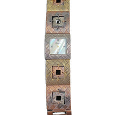 Watch- Gold, Silver and Copper Double Squares