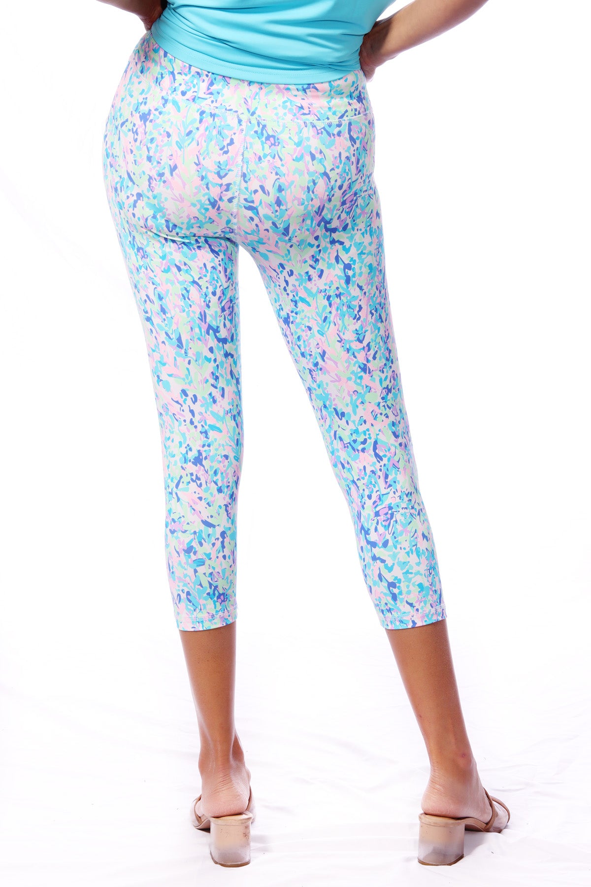 001- LuLu B Blue and Pink Capri