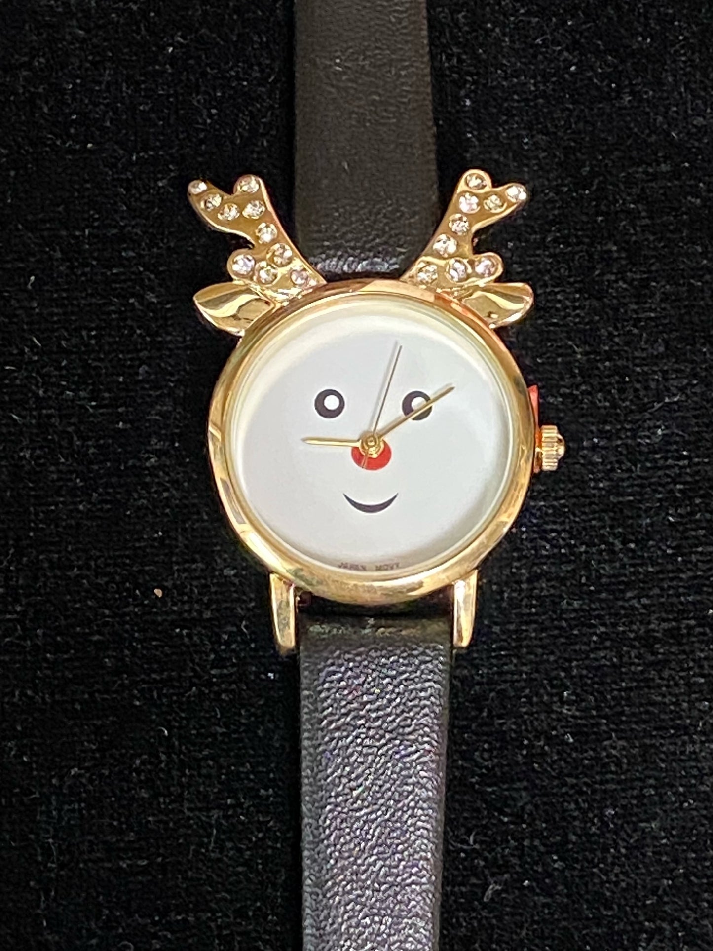 Watch- Reindeer Face with Black Band