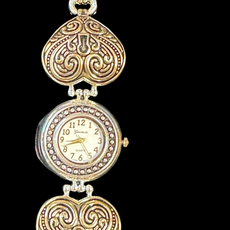 Watch- Large Heart Silver and Gold Watch