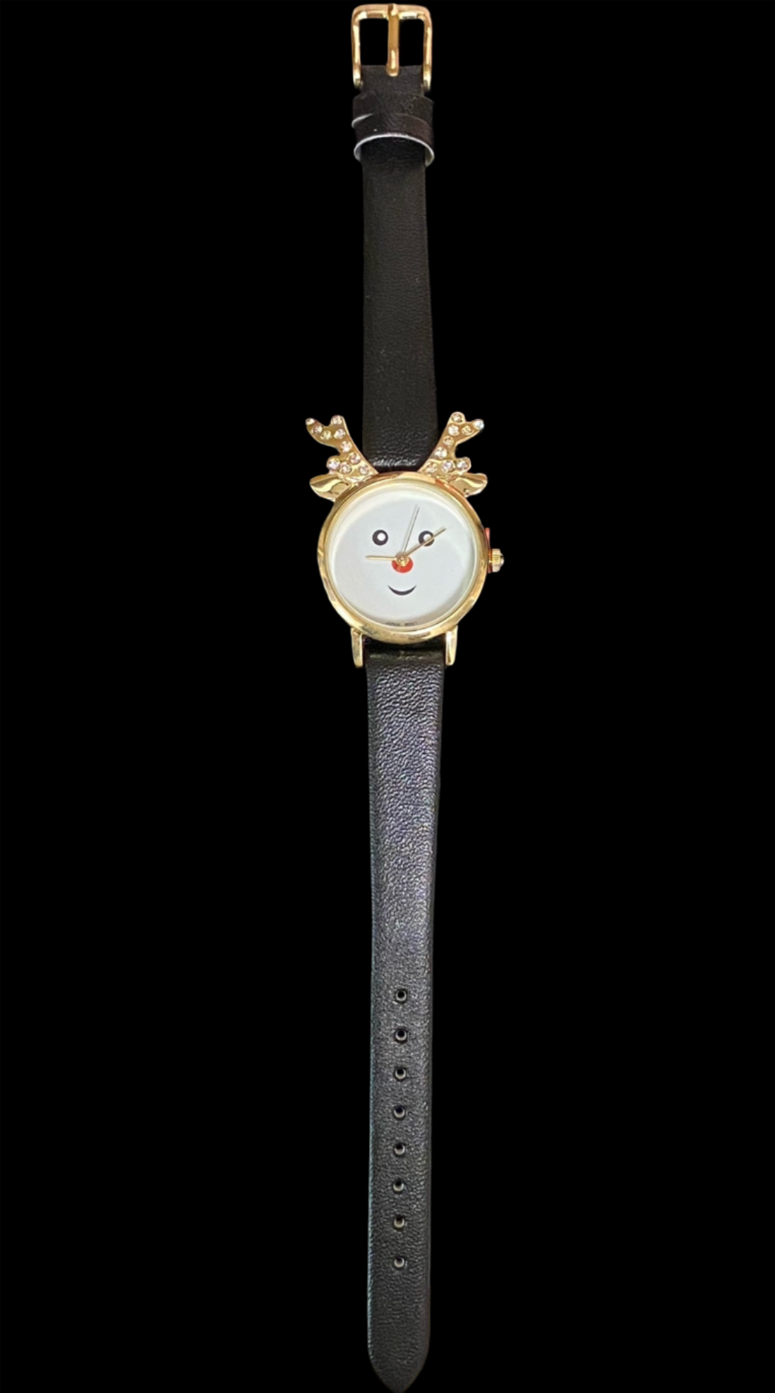 Watch- Reindeer Face with Black Band