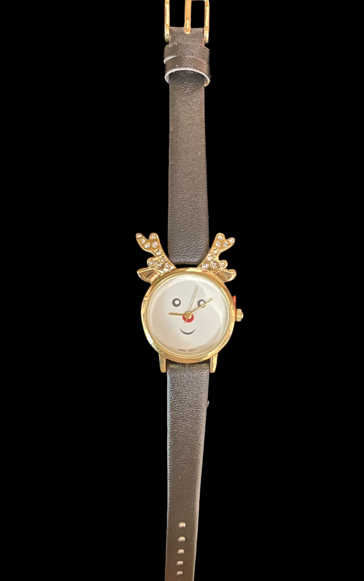 Watch- Reindeer Face with Black Band