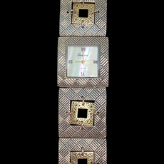 Watch- Silver and Gold Double Squares