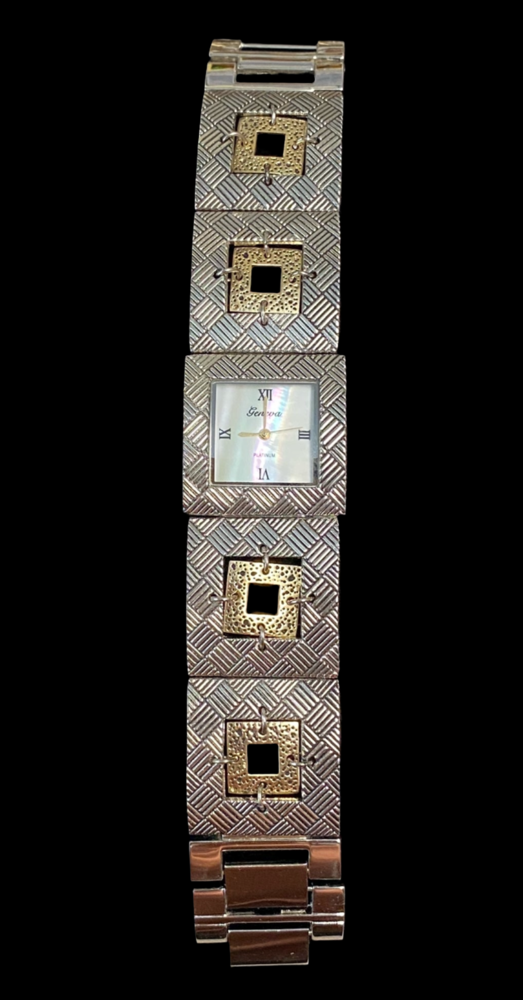 Watch- Silver and Gold Double Squares