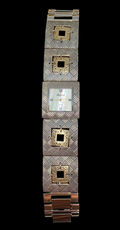 Watch- Silver and Gold Double Squares
