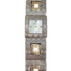 Watch- Silver and Gold Double Squares