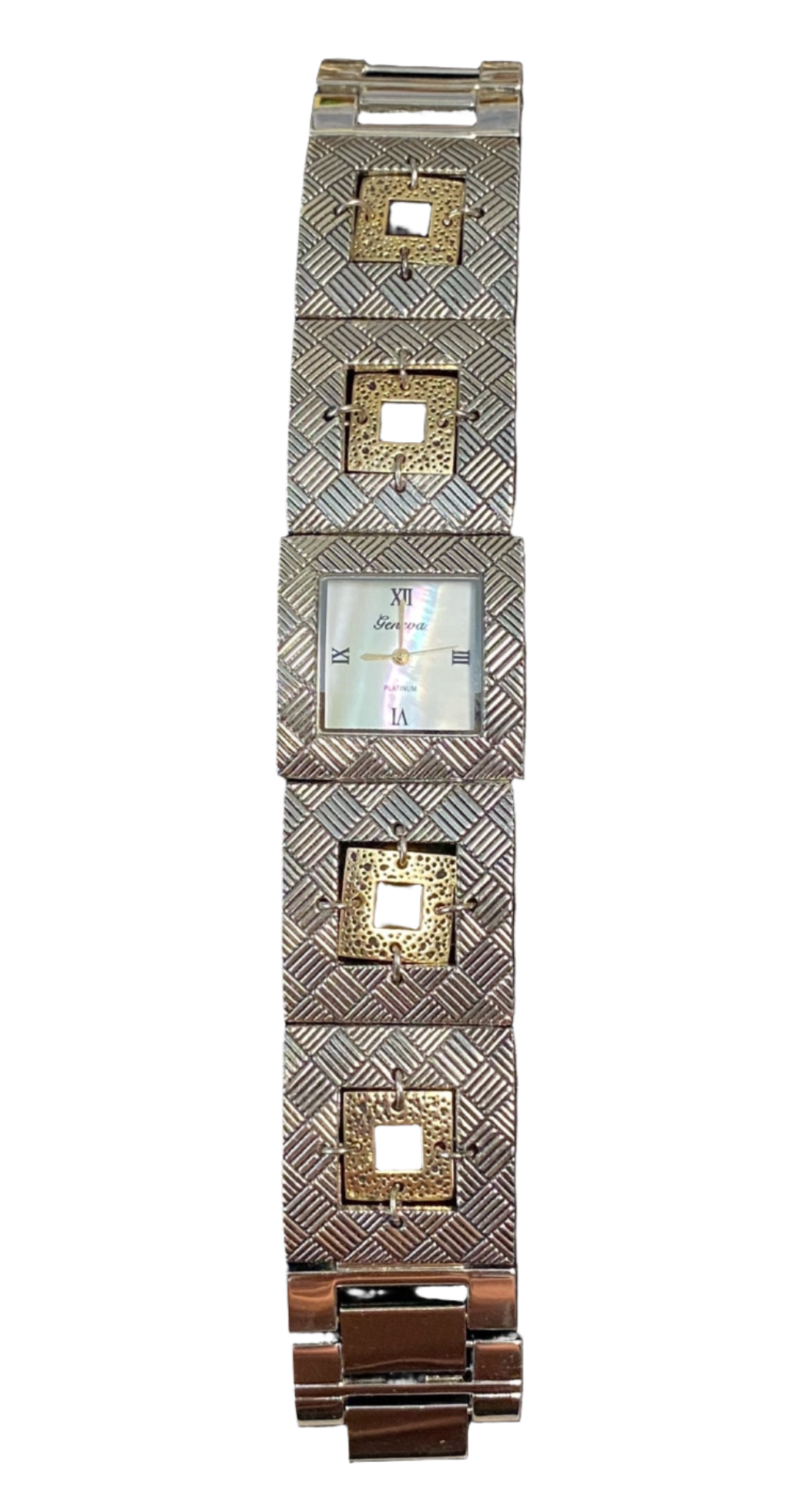 Watch- Silver and Gold Double Squares