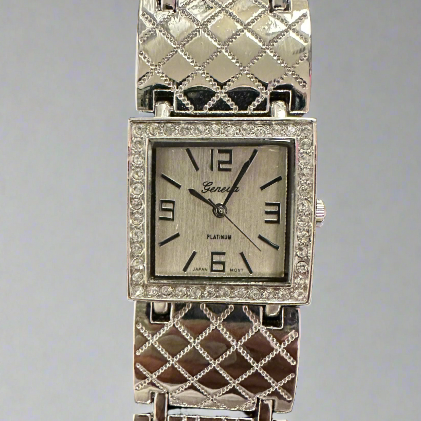 Watch- Silver Square Face Modern