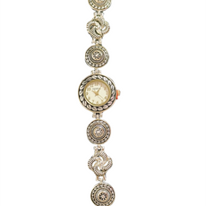 Watch- Silver and Gold Detail Design Round Face