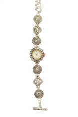 Watch- Silver and Gold Detail Design Round Face