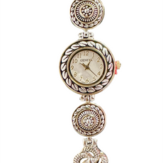Watch- Silver and Gold Detail Design Round Face