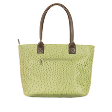 22 Tote- Faux Leather Ostrich 1 pocket Tote