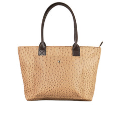 22 Tote- Faux Leather Ostrich 1 pocket Tote
