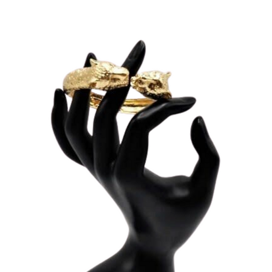 B20- Gold Leopard Bangle