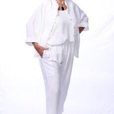 015- Dairi White 2 Pocket Capri