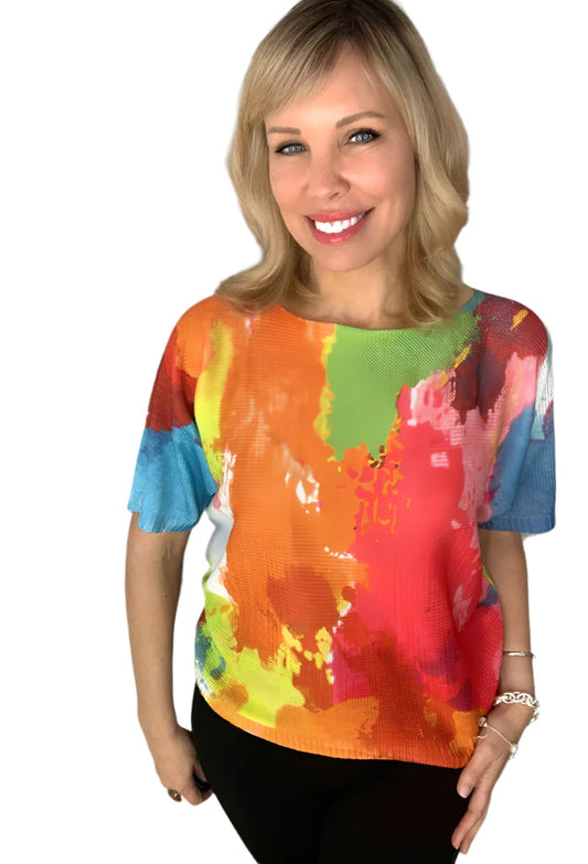 011- Ethyl Bright Multi Color Sweater