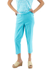 001- LuLu B Turquoise Stretch Ankle Pants
