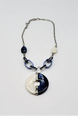NE 224 - Denim Friendly Blue & White Pendant
