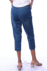 001- LuLu B Embellished Lattice Denim Capri