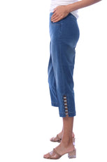 001- LuLu B Embellished Lattice Denim Capri