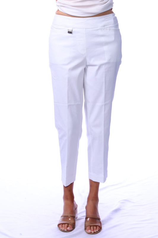 001- LuLu B White Stretch 2 Pocket Capri