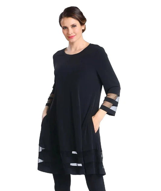 ic collection black dress Black Bubble Tank Dress Black / Small