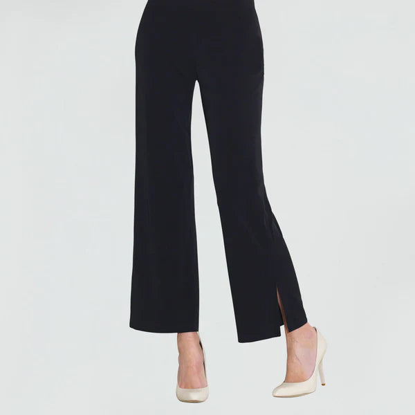 002- Clara Sun Woo Black Side Slit Ankle Pant