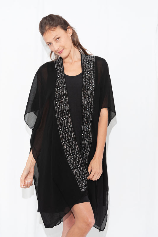 052- Just Jamie Greek Key Of Life Sparkle Kimono
