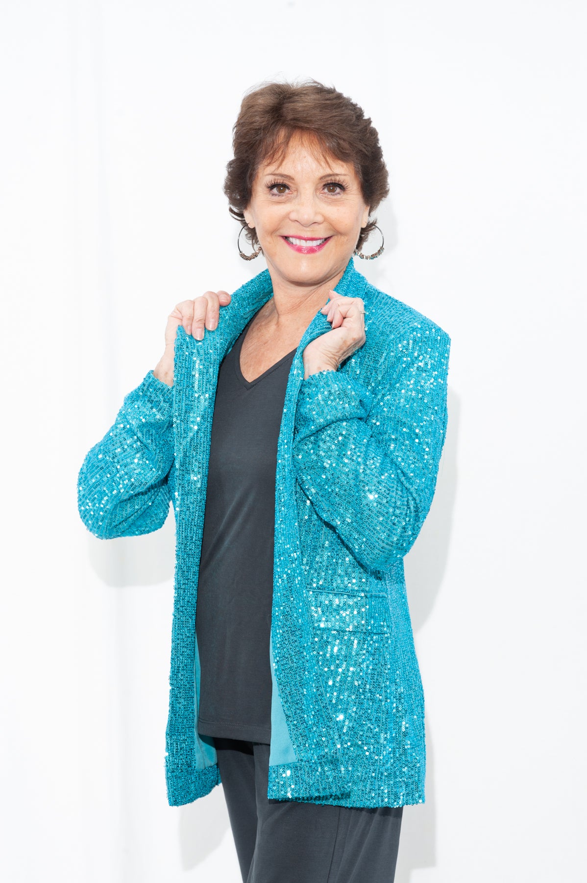 092- To The Way Turquoise Sequin Jacket